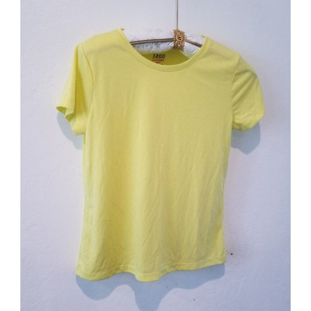 Izod Performx Fitness Womens Athletic T-Shirt Activewear Tee Top Cool-FX Yellow